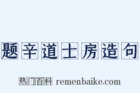 题辛道士房造句是什么意思的图片